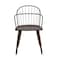 Armen Living Bradley Steel Framed Side Chair in Black Powder Coated Finish and Walnut Glazed Wood LCBDSIBLWA - alternate 4